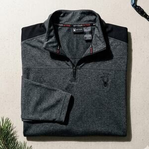 Spyder Active Men's Large L Quarter Zip Pullover Activewear Mid Layer Gorpcore